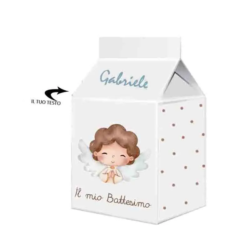 Scatoline Milk battesimo angioletto Personalizzate - 50 pz