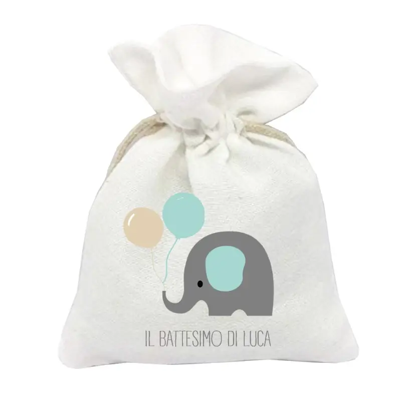 30 SACCHETTI BABY ELEPHANT PERSONALIZZABILI
