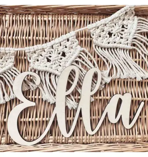Scritta personalizzata in legno 30 cm x 15/20 cm h
