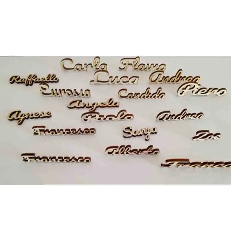 nomi segnaposto personalizzati in legno - 20 pz