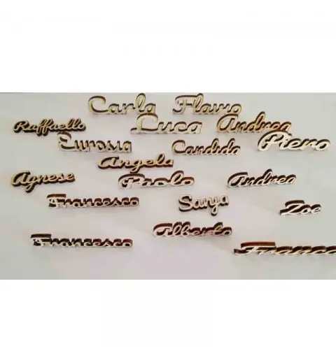 nomi segnaposto personalizzati in legno - 20 pz