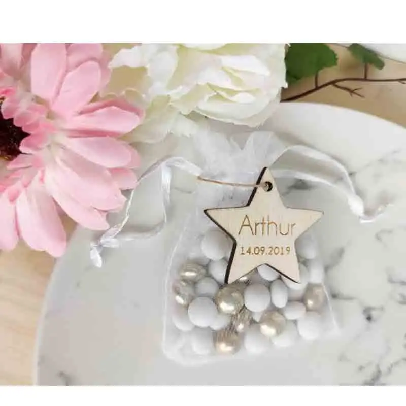 stelle personalizzate in legno - 20 pz