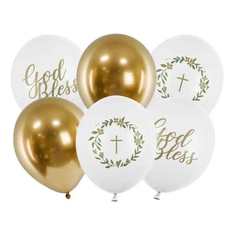 6 Palloncini 30 cm God Bless mix di colori e modelli SB14P-310-000-6