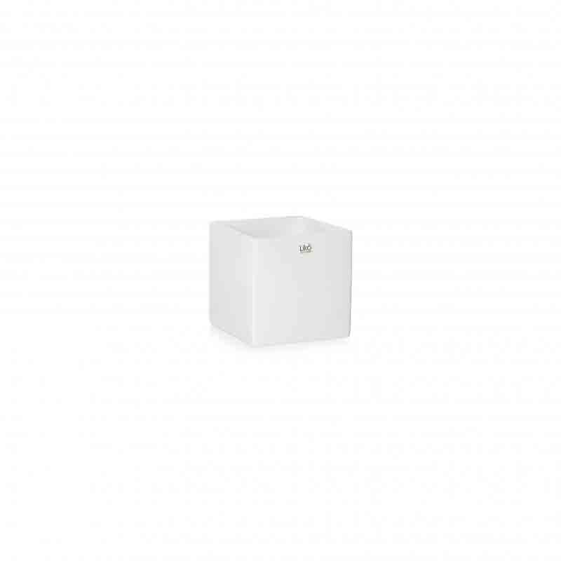 vaso cubo bianco CR35/13W 13,5 x 13,5 cm