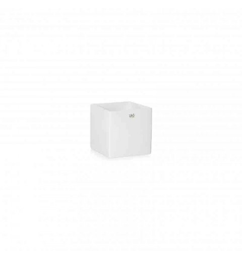 vaso cubo bianco CR35/13W 13,5 x 13,5 cm