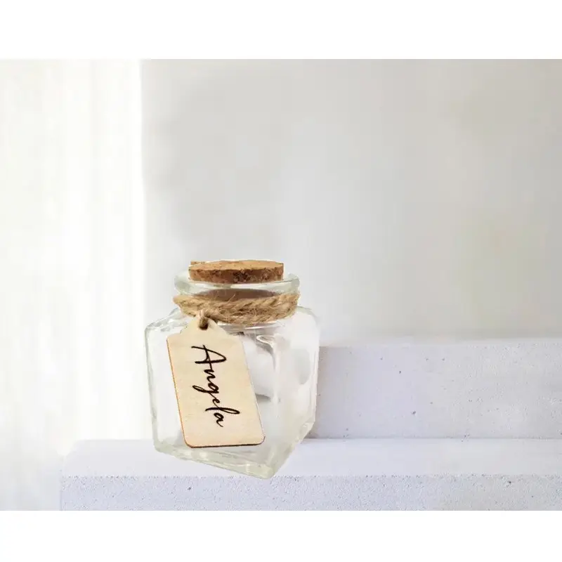 Bomboniere Con Tag in legno personalizzabile - 20pz