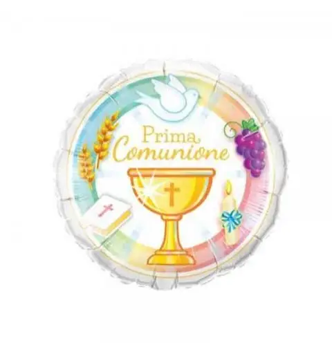palloncino foil tondo 43 cm prima comunione 90801