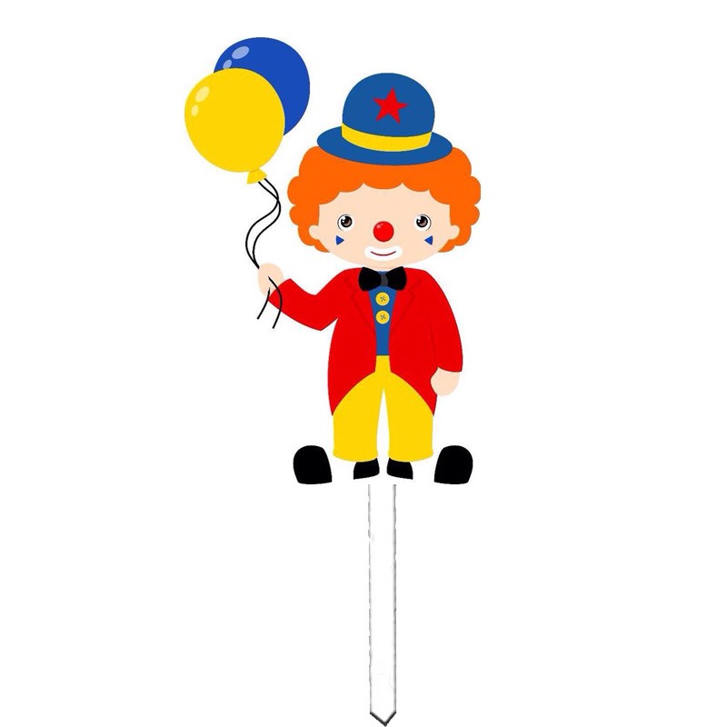 Cake Topper in plexiglass Circo - Clown