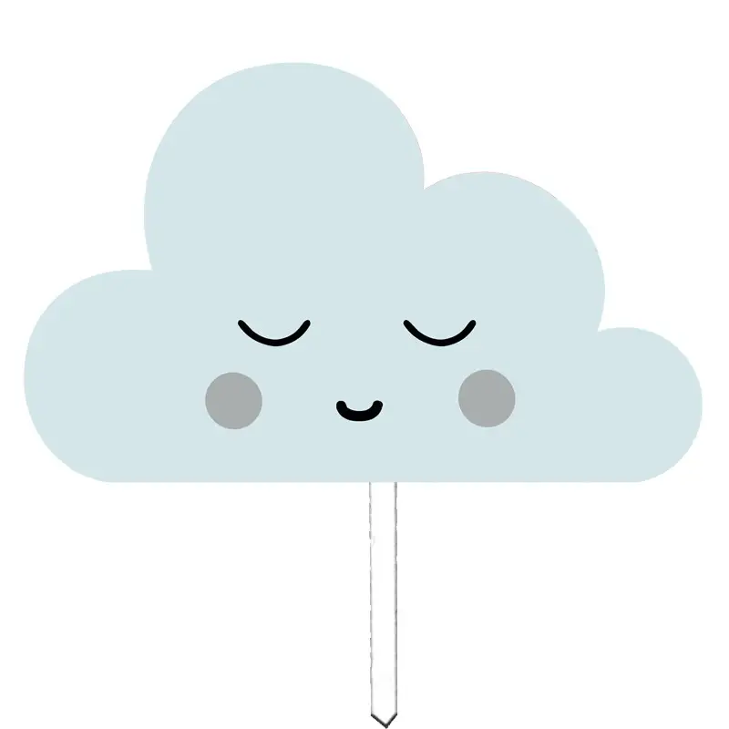 Cake Topper in plexiglass Nuvoletta Celeste