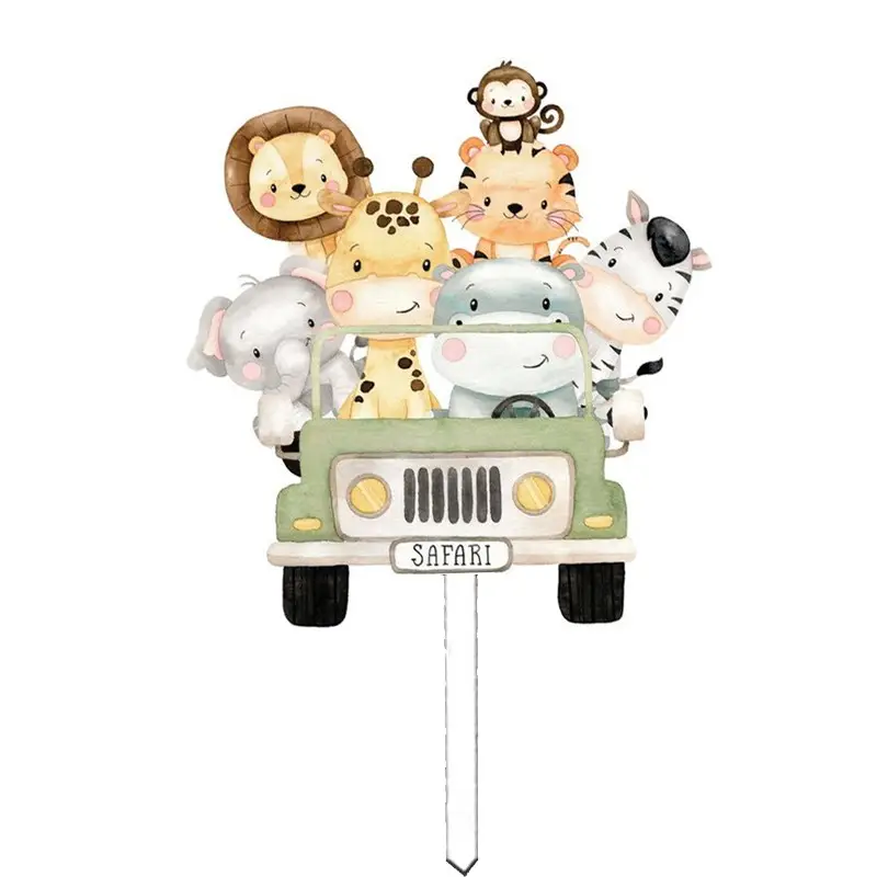 Cake Topper in plexiglass Giungla - Savana