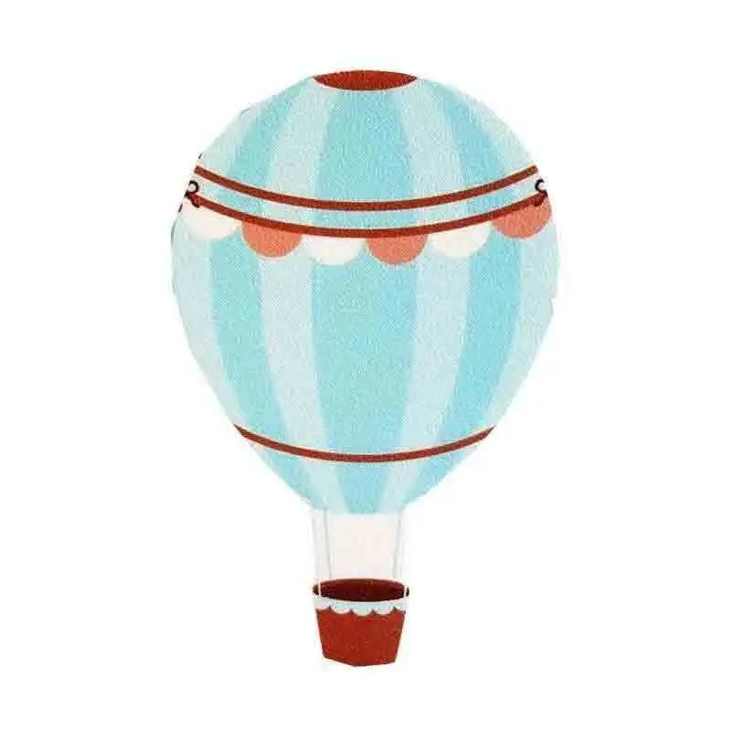 Decorazione in polistirolo mongolfiera celeste 50 cm
