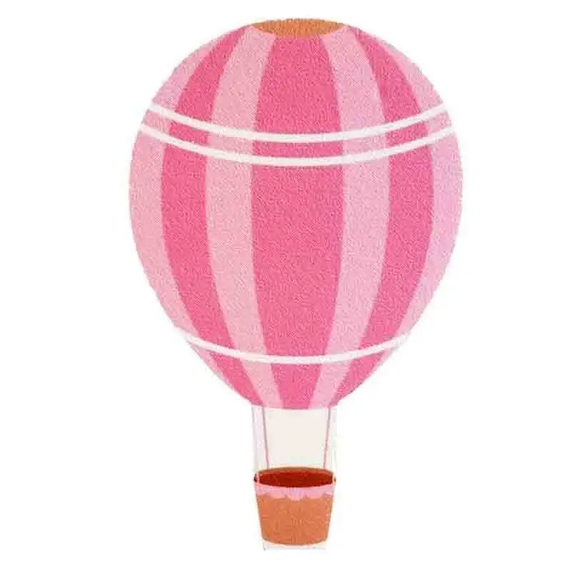 Decorazione in polistirolo mongolfiera rosa 50 cm