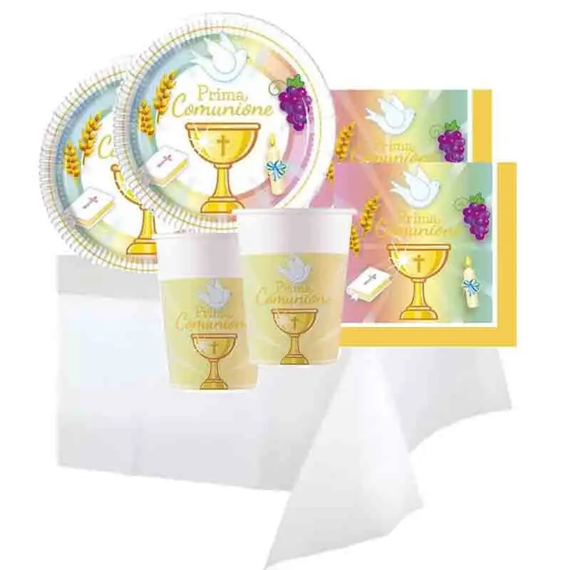 KIT N.3 PRIMA COMUNIONE ARCOBALENO
