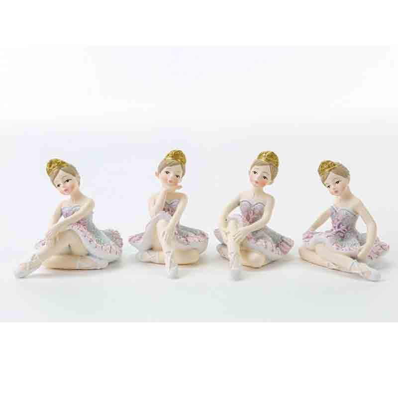1 ballerina in resina 4 mod assortiti e casuali 6 x 5 x 6 h cm L54101