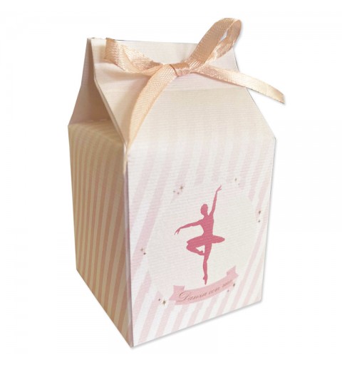 Scatolina portaconfetti Milk in cartoncino tema Ballerina