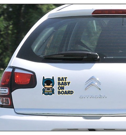 Adesivo BABY ON BOARD per auto batman