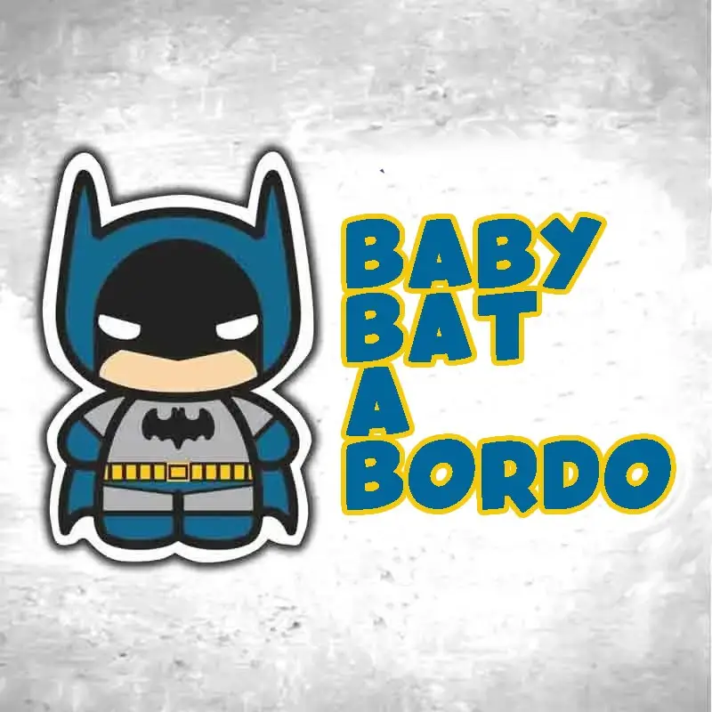 Adesivo BABY ON BOARD per auto batman