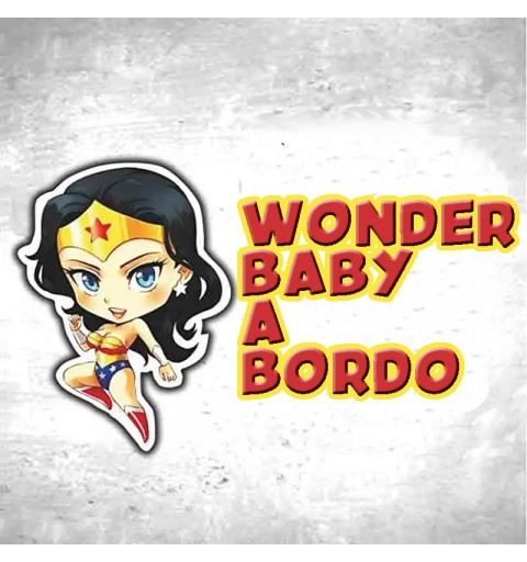 Bebé a Bordo Wonder Woman pegatina coche