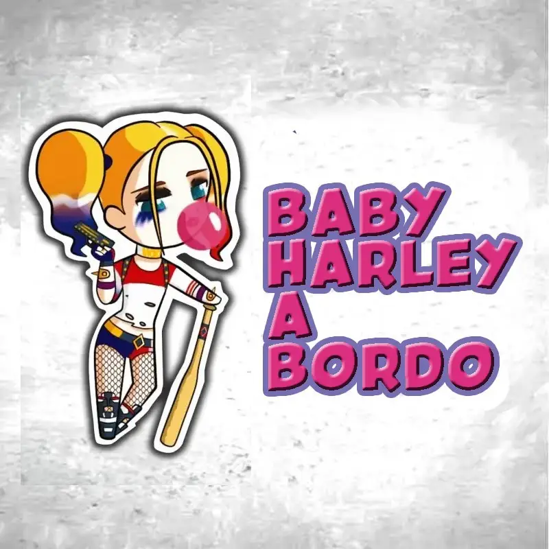adesivo BABY ON BOARD per auto harley baby