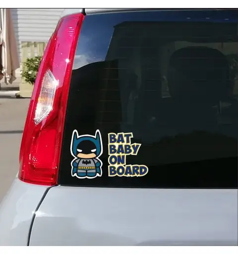 Adesivi BABY ON BOARD per auto batman - 2pz
