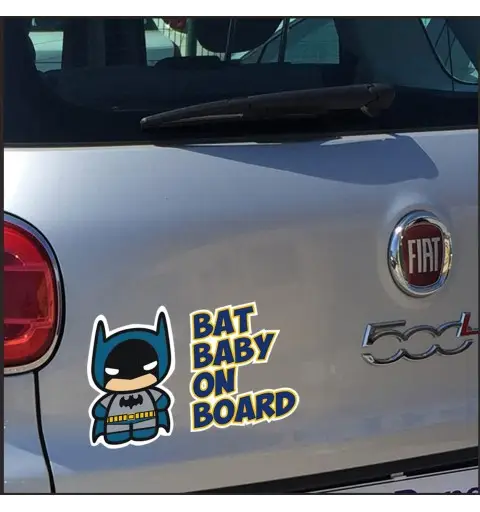 Adesivi BABY ON BOARD per auto batman - 2pz