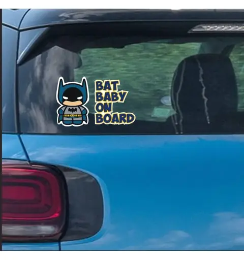 Adesivi BABY ON BOARD per auto batman - 2pz