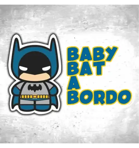 Adesivi BABY ON BOARD per auto batman - 2pz