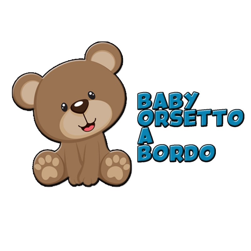 Adesivo BABY ON BOARD per auto Orsetto