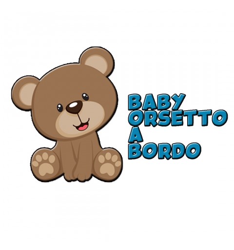 Adesivo BABY ON BOARD per auto Orsetto