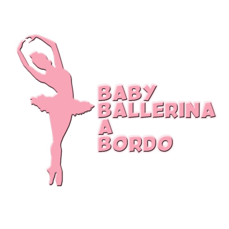 Adesivo BABY ON BOARD per auto Ballerina