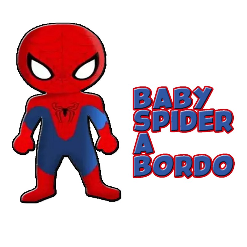 Adesivo BABY ON BOARD per auto Spiderman