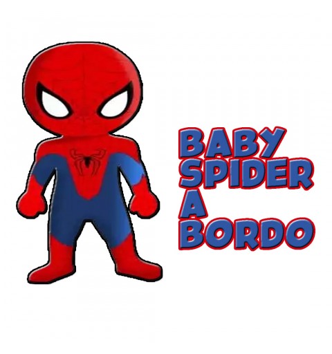 Adesivo BABY ON BOARD per auto Spiderman