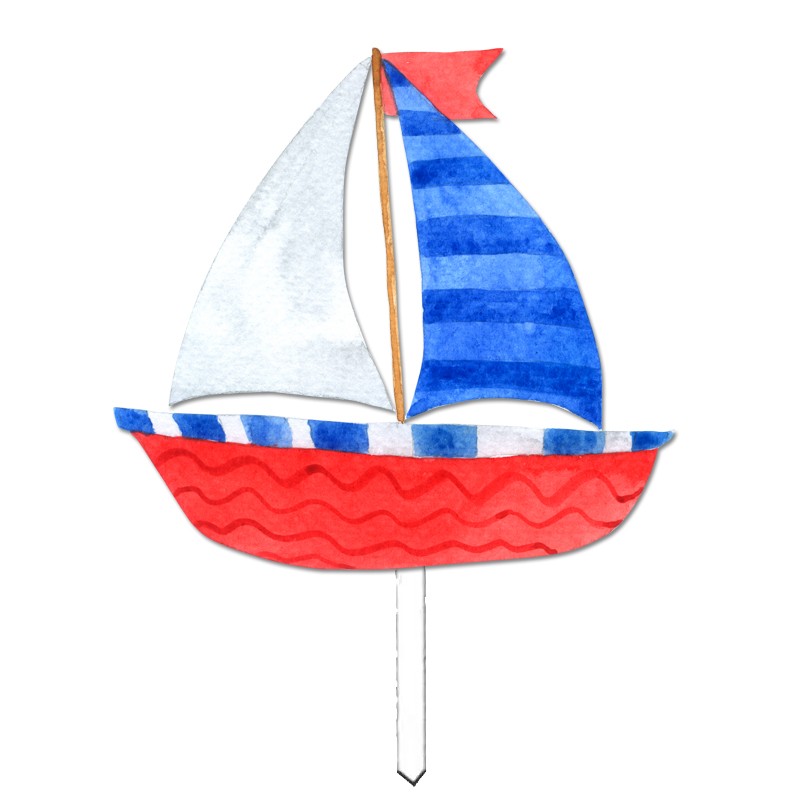 Cake Topper in plexiglass barca