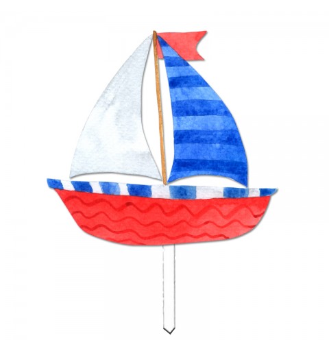 Topper in plexiglass barca tema mare