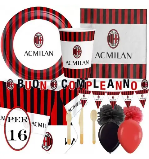 KIT N.54 AC MILAN - ADDOBBI FESTA