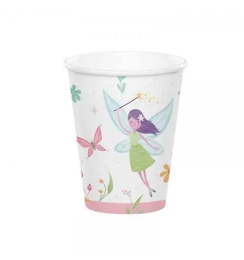 8 Bicchieri carta 266 ml Fate della Foresta 8C360385