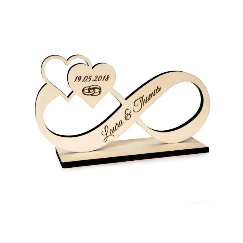 Decorazione simbolo Infinito in legno Personalizzabile