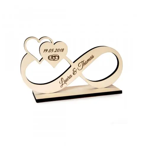 Decorazione simbolo Infinito in legno Personalizzabile