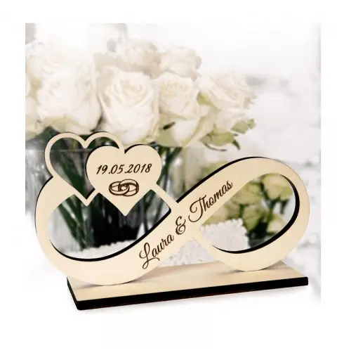 Decorazione simbolo Infinito in legno Personalizzabile
