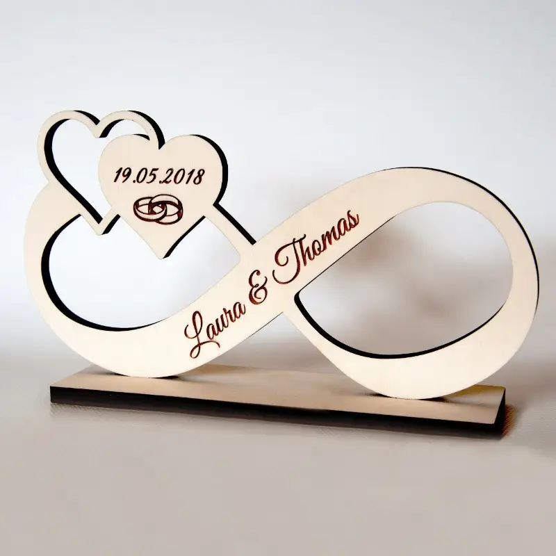 Decorazione simbolo Infinito in legno Personalizzabile