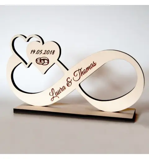 Decorazione simbolo Infinito in legno Personalizzabile