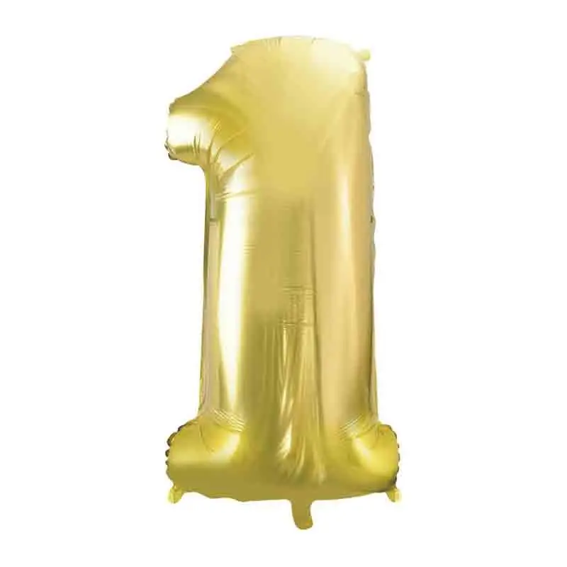Palloncino foil numero 1 champagne 101 cm 6579626-01