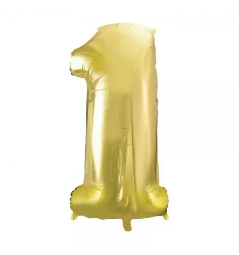 Palloncino foil numero 1 champagne 101 cm 6579626-01