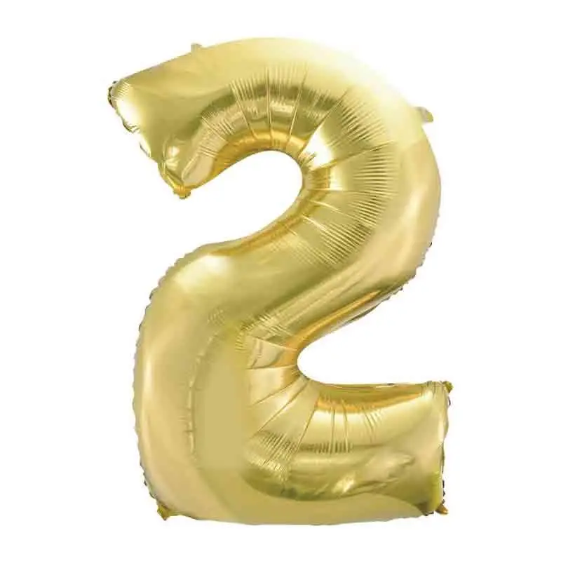 Palloncino foil numero 2 champagne 101 cm 6579633-01