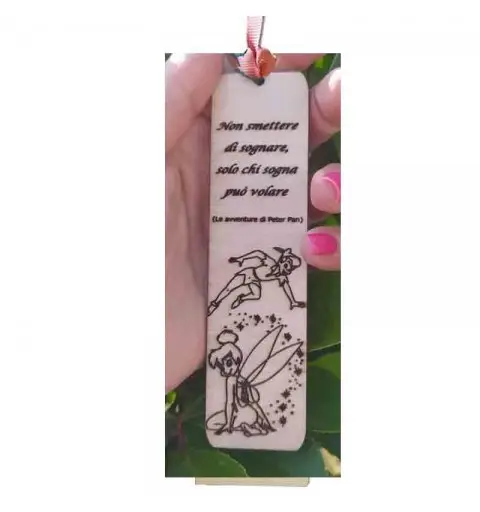 10 Segnalibri in legno personalizzabili con nastrino