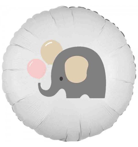palloncino foil stampa elefantino rosa