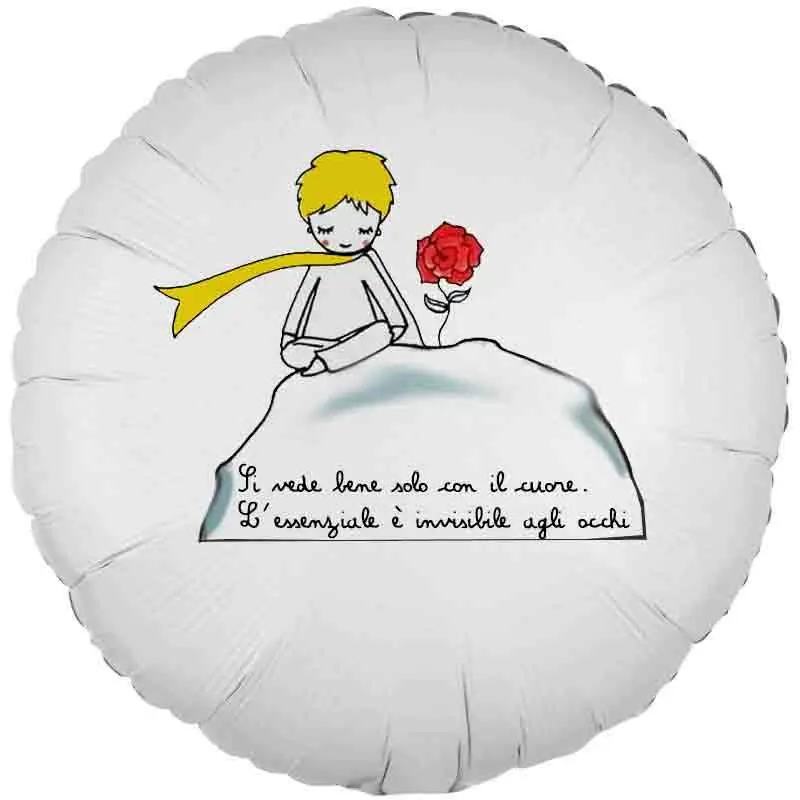 palloncino foil stampa l\'essenziale è invisibile agli occhi piccolo principe
