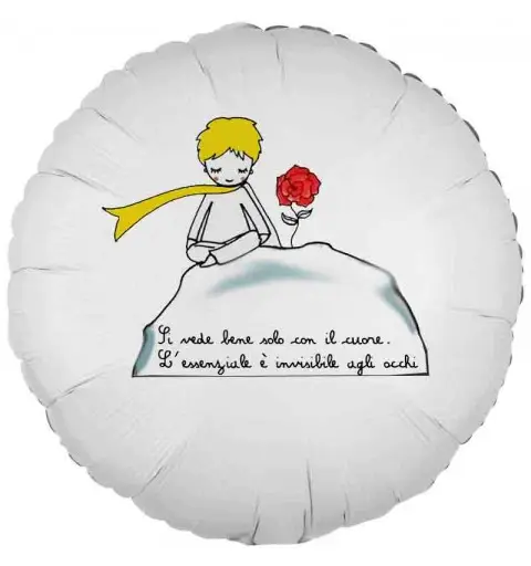 palloncino foil stampa l\'essenziale è invisibile agli occhi piccolo principe