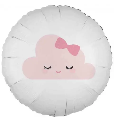 palloncino foil stampa nuvola rosa