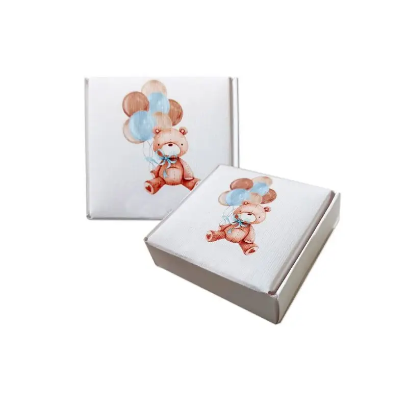 Scatolina Mattonella Battesimo Orsetto con Palloncini - 50pz